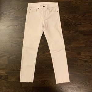Men’s Rag and Bone white denim, size 28, slim leg